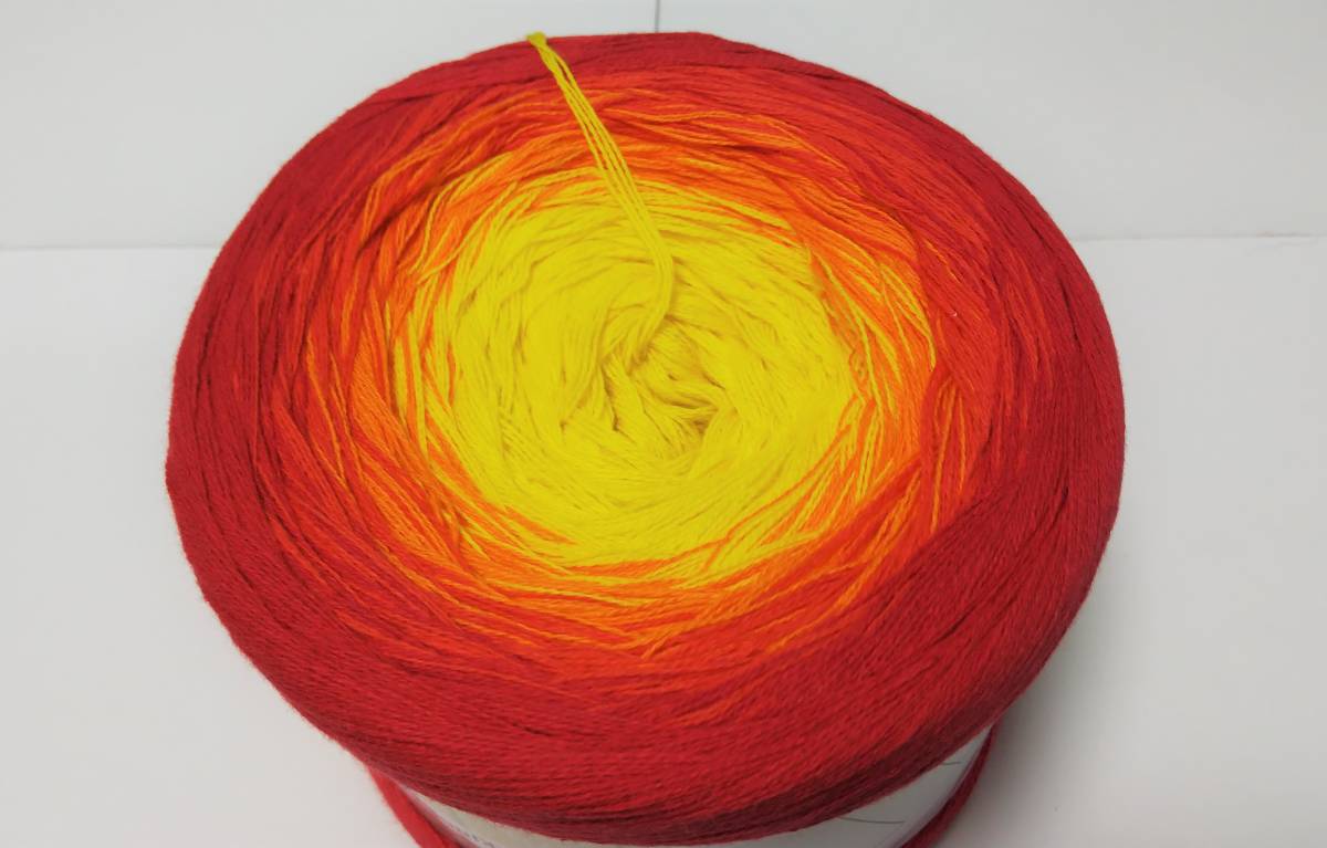 輸入　毛糸　hobbii　Sultan　スルタン　コットン100％　200g×1個　Fire Opal　ファイヤーオパール　デンマーク　海外_画像6