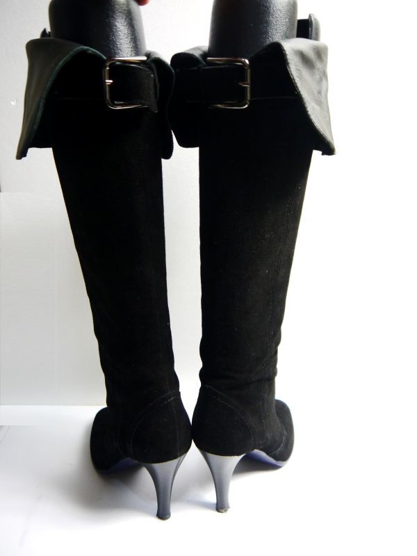 美品 ダイアナ DIANA ロングブーツ 黒 スエード 23.0cm 日本製 R583-85_画像3