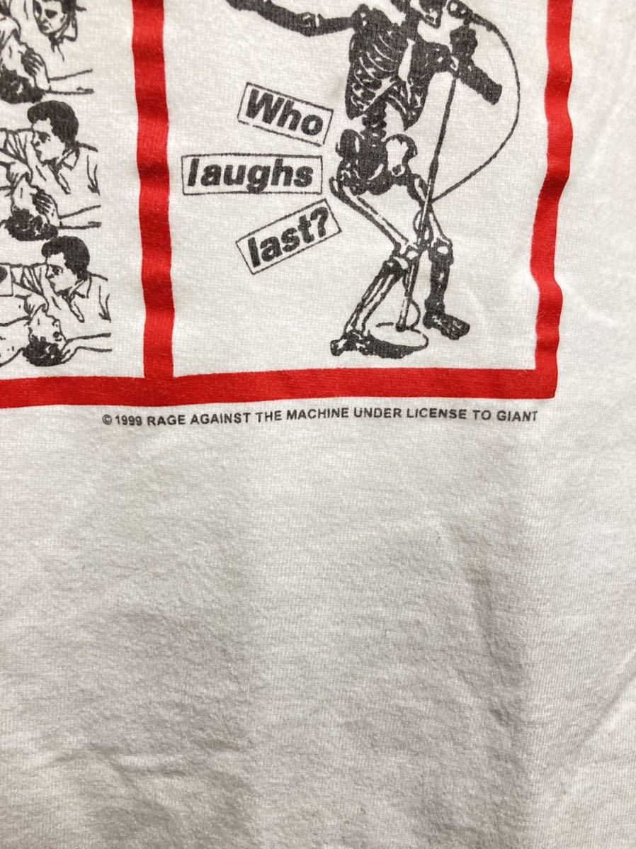 90's RAGE AGAINST THE MACHINEバーバラクルーガー デザインTシャツ 白