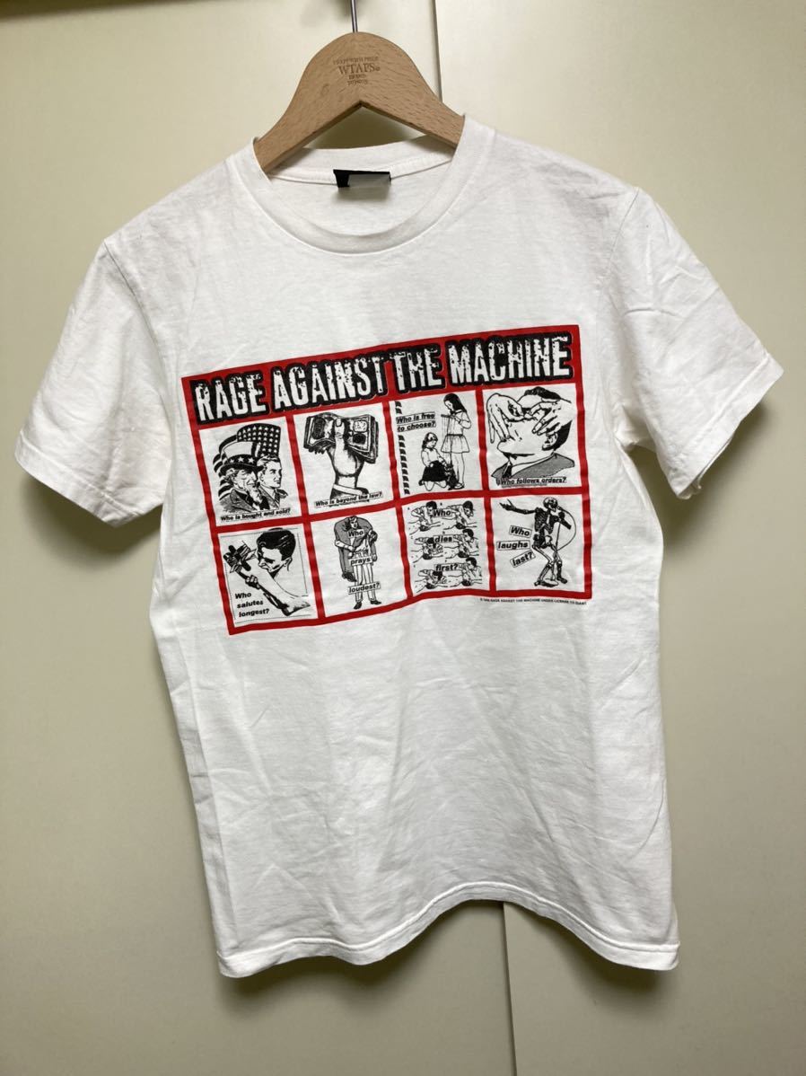 90's RAGE AGAINST THE MACHINEバーバラクルーガー デザインTシャツ 白 