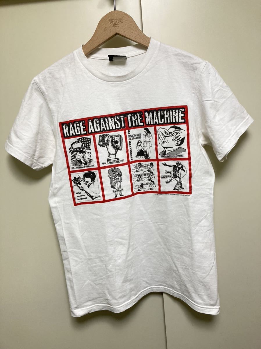 90's RAGE AGAINST THE MACHINEバーバラクルーガー デザインTシャツ 白