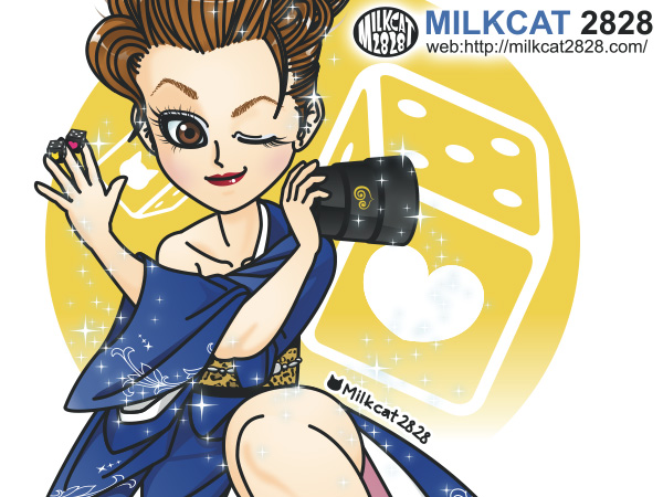 milkcat2828オリジナルステッカー「壷振りガール 2014」_オリジナルステッカーです