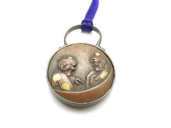 小物 明治時代 銅地 煙草入金具(初品・買取品) 彫刻、オブジェ
