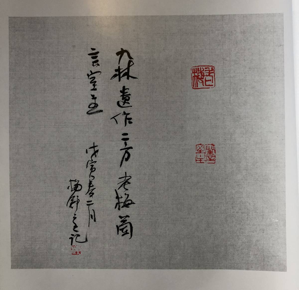 九林鐡書　奥谷九林遺作集　題字 梅舒適　1998年8月　六轡会・求得印社発行 九林鐡書 奥谷九林遺作集 題字 梅舒適 1998年8月
