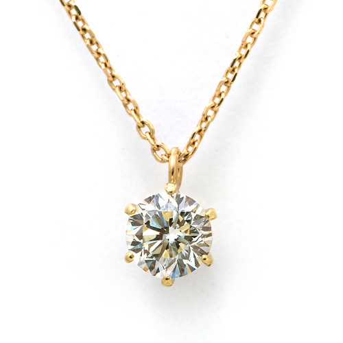 ダイヤモンド ネックレス K18 一粒 0.2ct 鑑定書付 0.200ct Eカラー