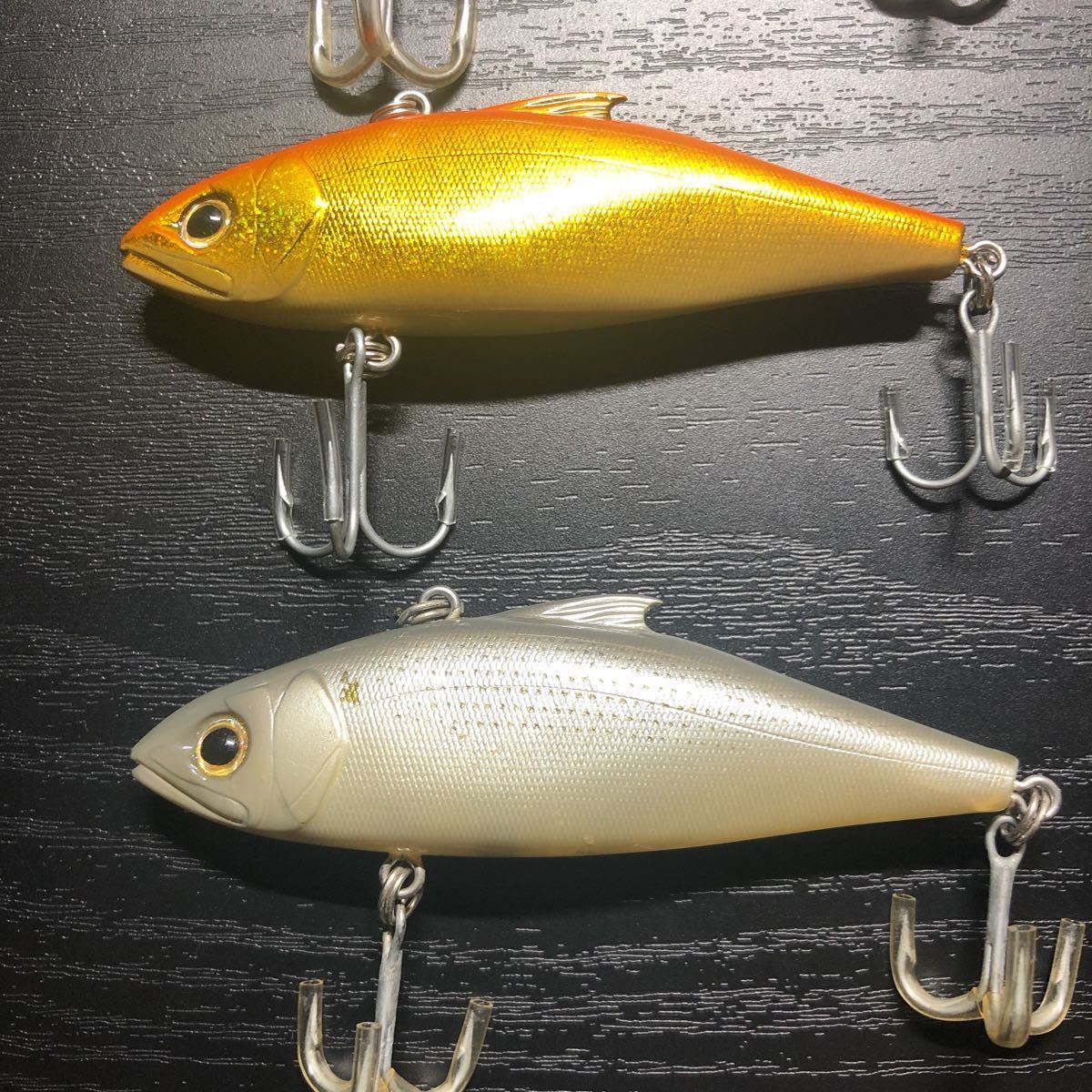 【保管品】Megabass/メガバス LIP LESS BAIT リップレスベイト(SS) 最初期年号なし 4色セット 検索:伊東由樹 SW シーバス バイブレーション_画像3