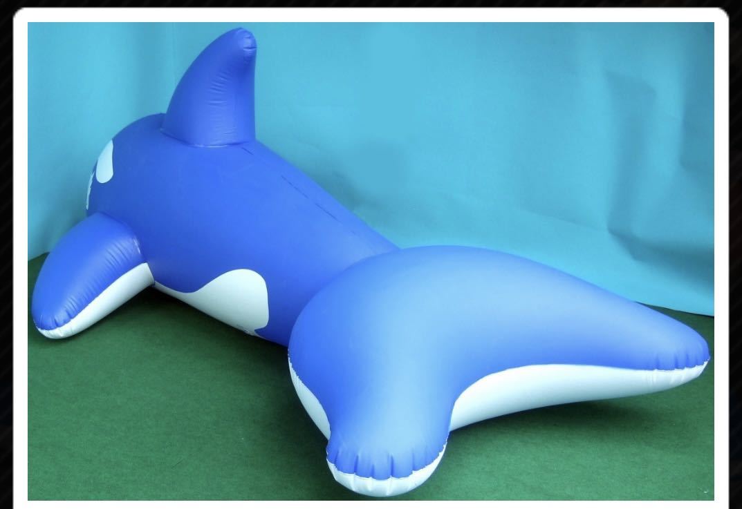 シャチ ブルー 3m フロート 空気ビニール風船 浮き輪 レア 限定商品