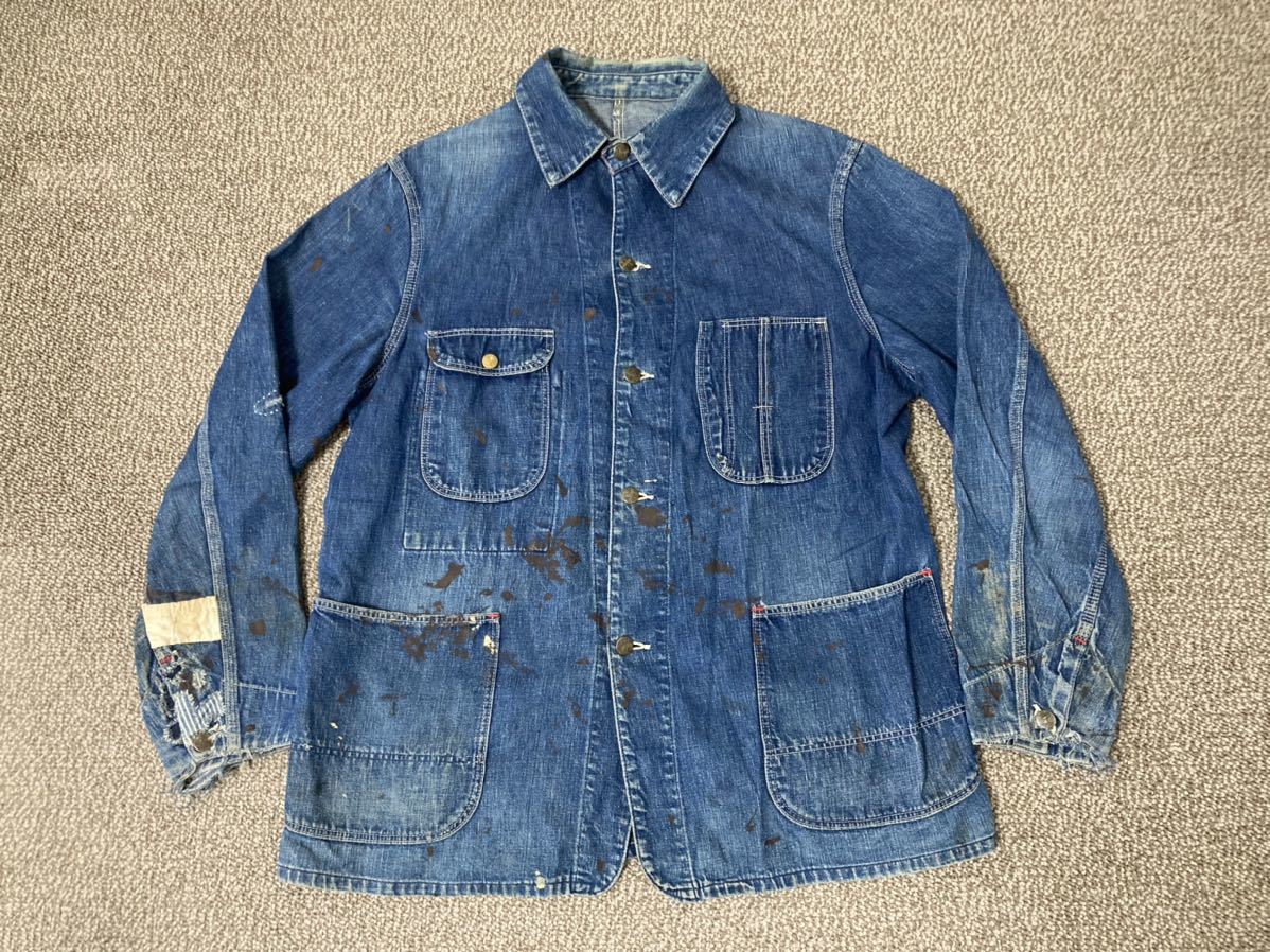 雰囲気◎ 50s 60s ビンテージ デニムカバーオール SANPOIGED ワーク