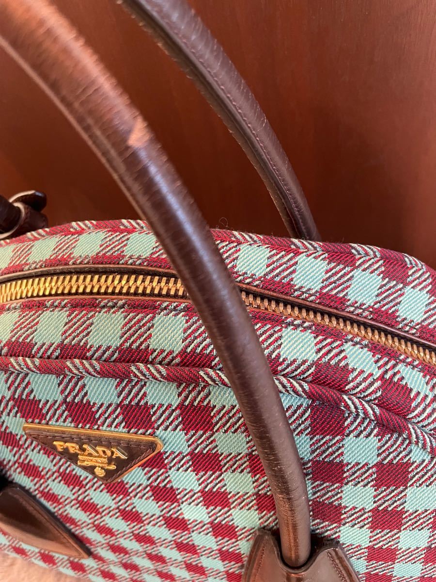 かな様専用 お取り置き品☆PRADA☆ プラダ 紗栄子さん愛用 チェック ボーリングバッグ