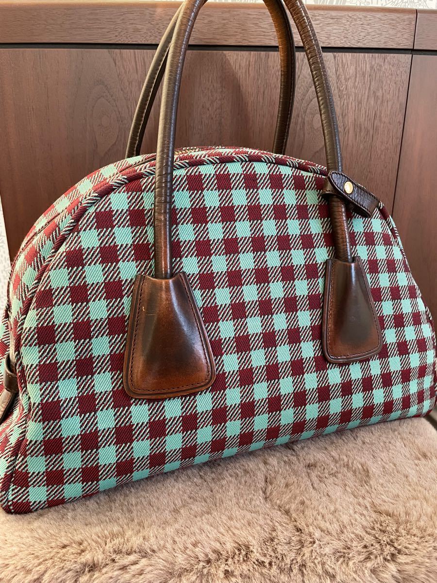かな様専用 お取り置き品☆PRADA☆ プラダ 紗栄子さん愛用 チェック ボーリングバッグ