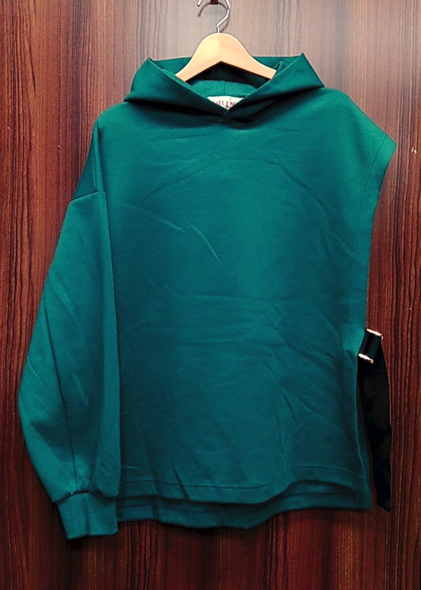 安い購入 Asymmetry クルニ / CULLNI Hoodie サイズ2 グリーン 多数取りそろえる 【美品】cullni ベスト クルニ パーカー ベスト