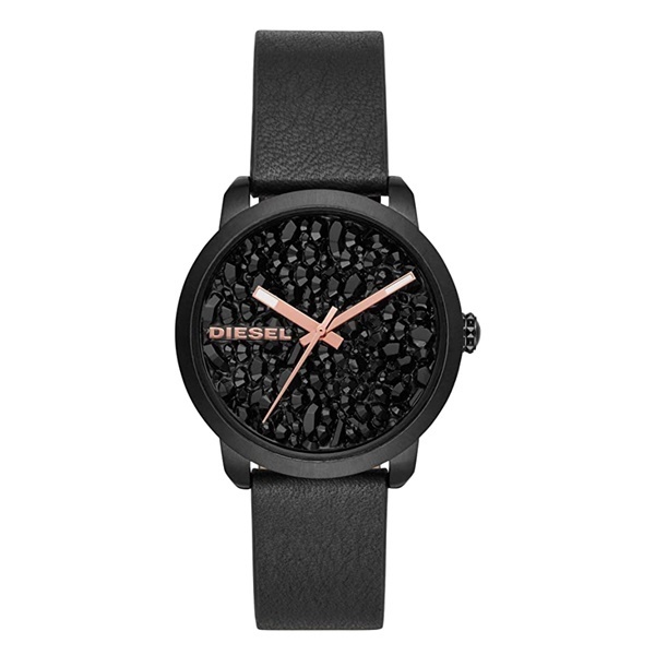 ディーゼル 時計 売れ筋がひクリスマスプレゼント 2022新発 レディース ボーイズサイズ 腕時計 Flare フレアロック DZ5598 ブラック Rocks レザー