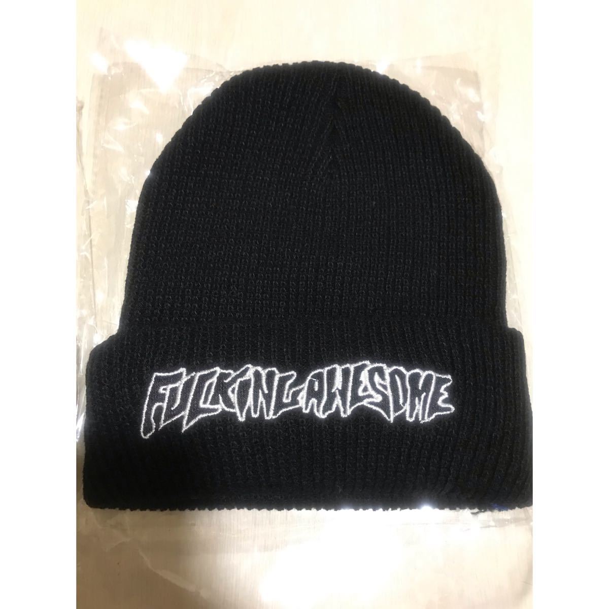 大人気 ファッキンオーサム fucking awesome ニット帽 ブラック 大人気 ファッキンオーサム fucking awesome ニット帽 ブラック