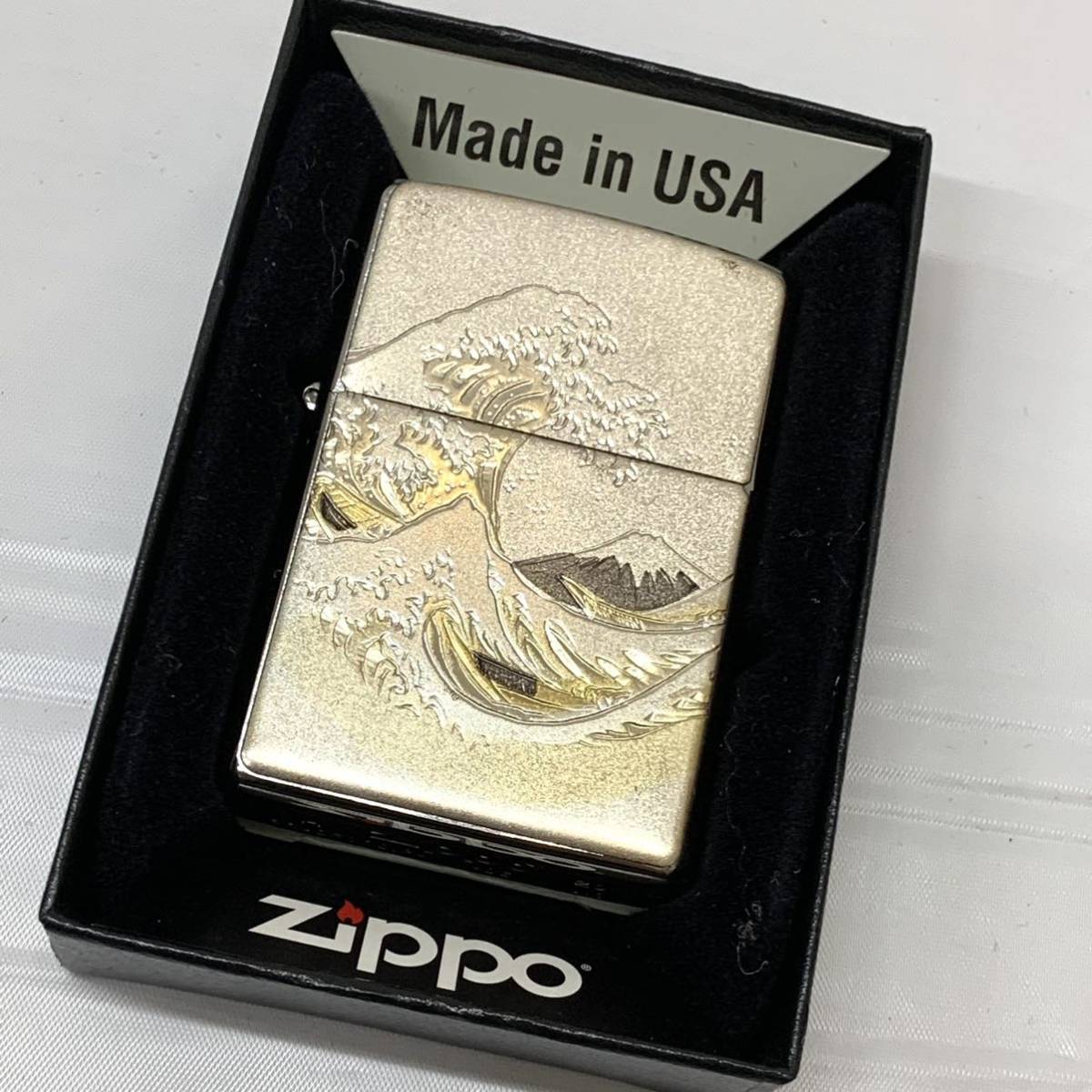 和柄 桜模様 シルバー古美仕上げ Zippo