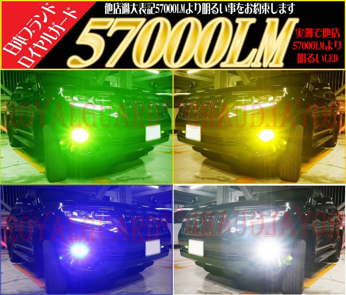 実測他店57000LMより明るい! 4色選択可能 ロイヤルガード 38000LM