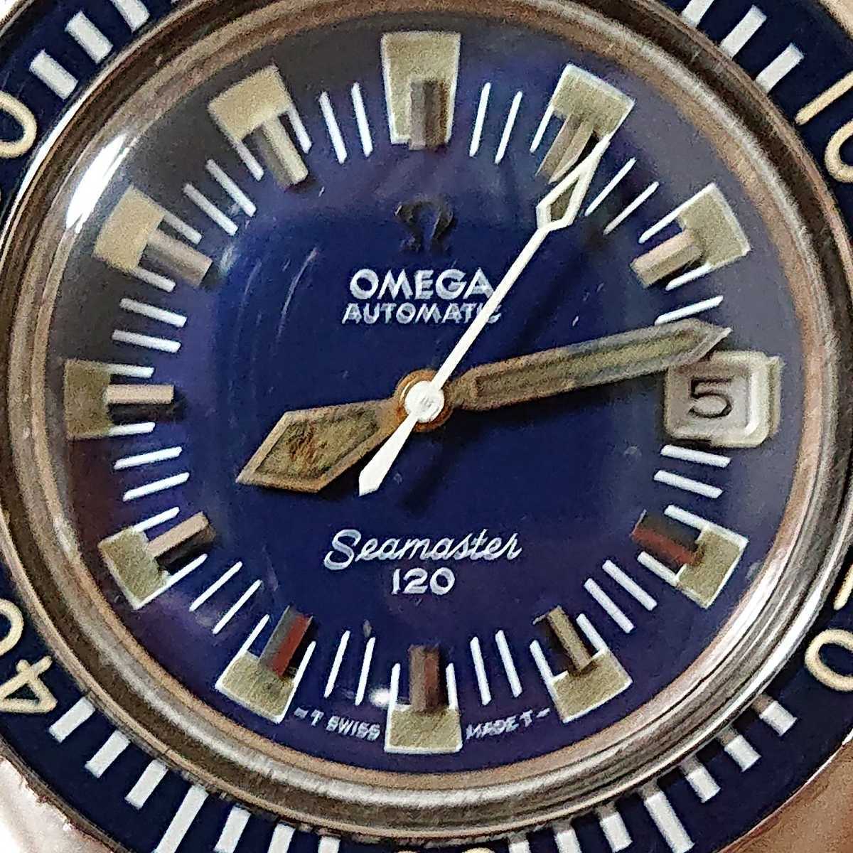 OMEGA 希少 オメガ シーマスター 120 ディープブルー 稼働品 の画像6