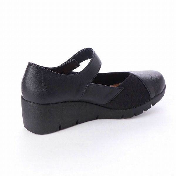 39lk 送料無料 ファーストコンタクト パンプス 靴 日本製 楽ちん 痛くない ストラップ切替デザイン 母の日 ウェッジパンプス_画像4