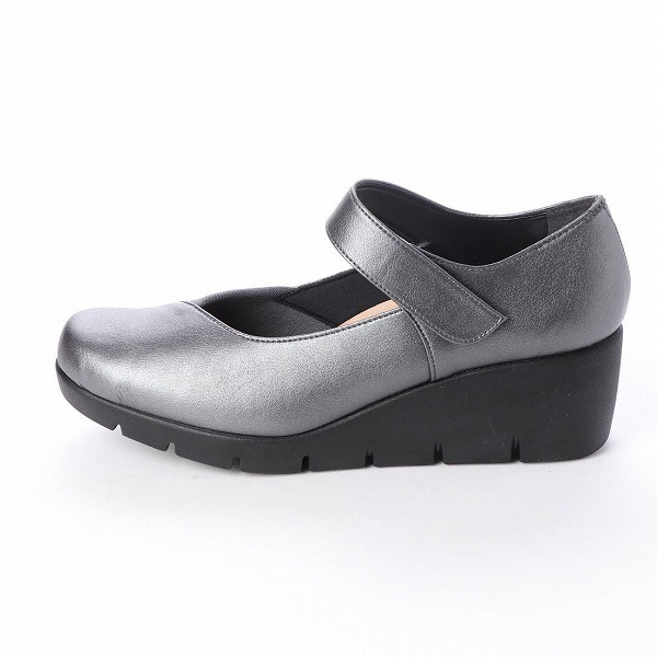 35lk 送料無料 ファーストコンタクト パンプス 靴 日本製 楽ちん 痛くない ストラップ切替デザイン 母の日 ウェッジパンプス_画像3