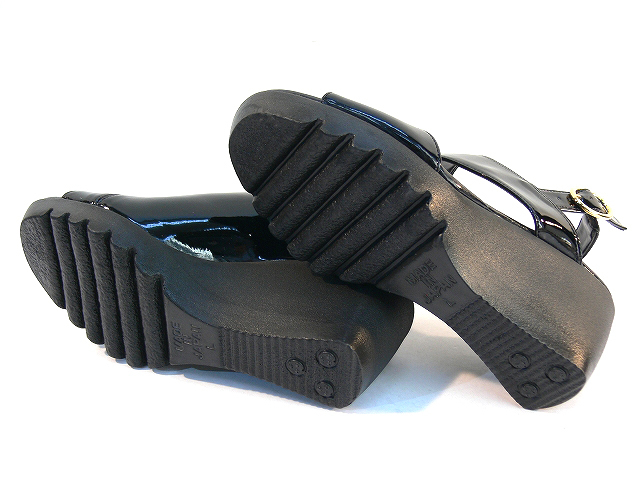 40lk 送料無料 ファーストコンタクト ストラップ 靴 パンプス ゴムフィットサンダル 痛くない 日本製 パンプス 黒 母の日 ナースダンサルの画像6