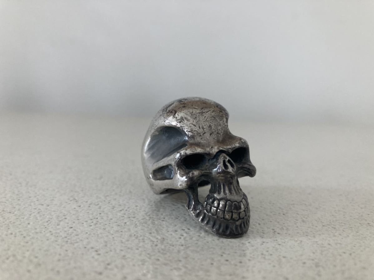 送料無料　ヴィンテージ　スカルリング　ドクロ　19号 925 SILVER製 36g 指輪 925SV 銀製　SKULL