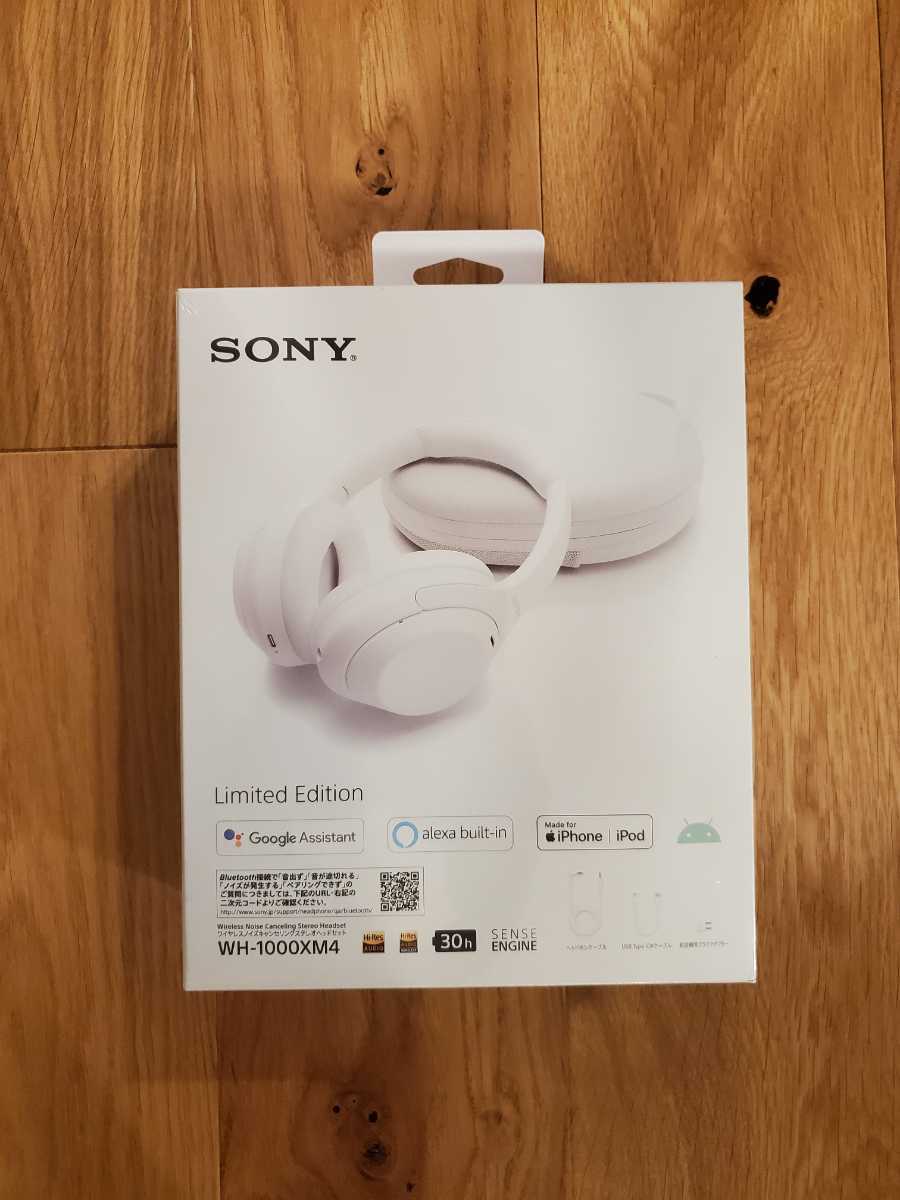 新品未使用 SONY ワイヤレスヘッドホン WH-1000XM4 ホワイト ノイズキャンセリング Bluetooth ソニー