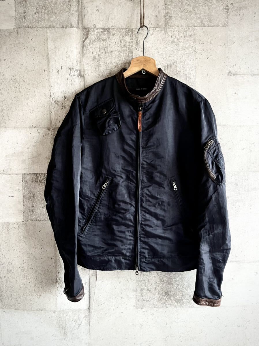 MADE IN JAPAN SAGE DE CRET NYLON RIDERS JACKET 日本製 サージュ