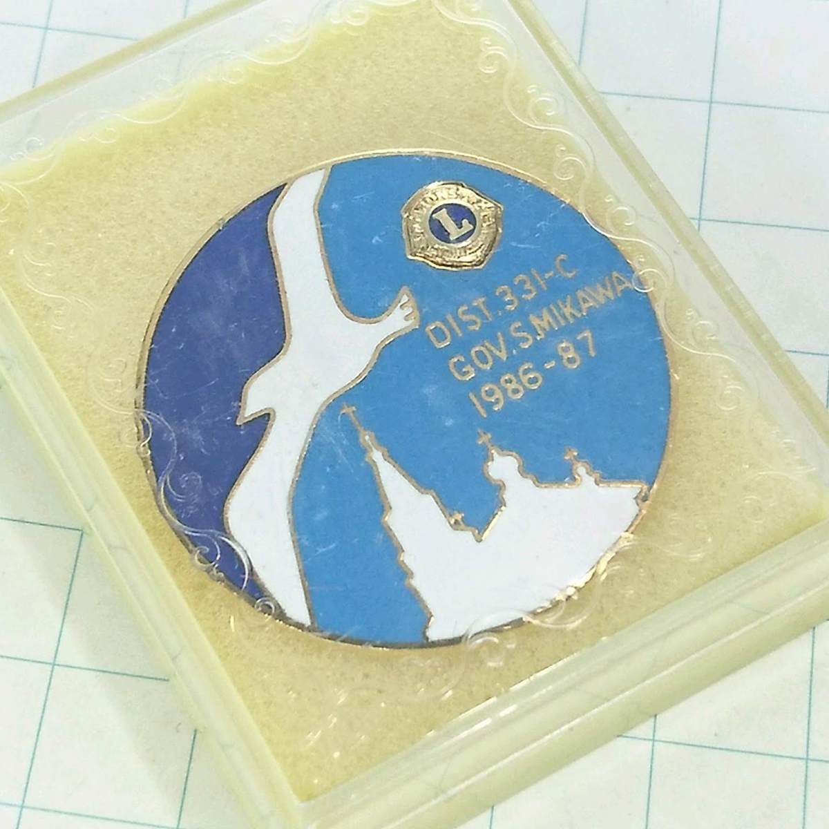 送料無料)北海道 昭和レトロ ライオンズクラブ 記念 ピンバッジ PINS ピンズ A06348_画像2