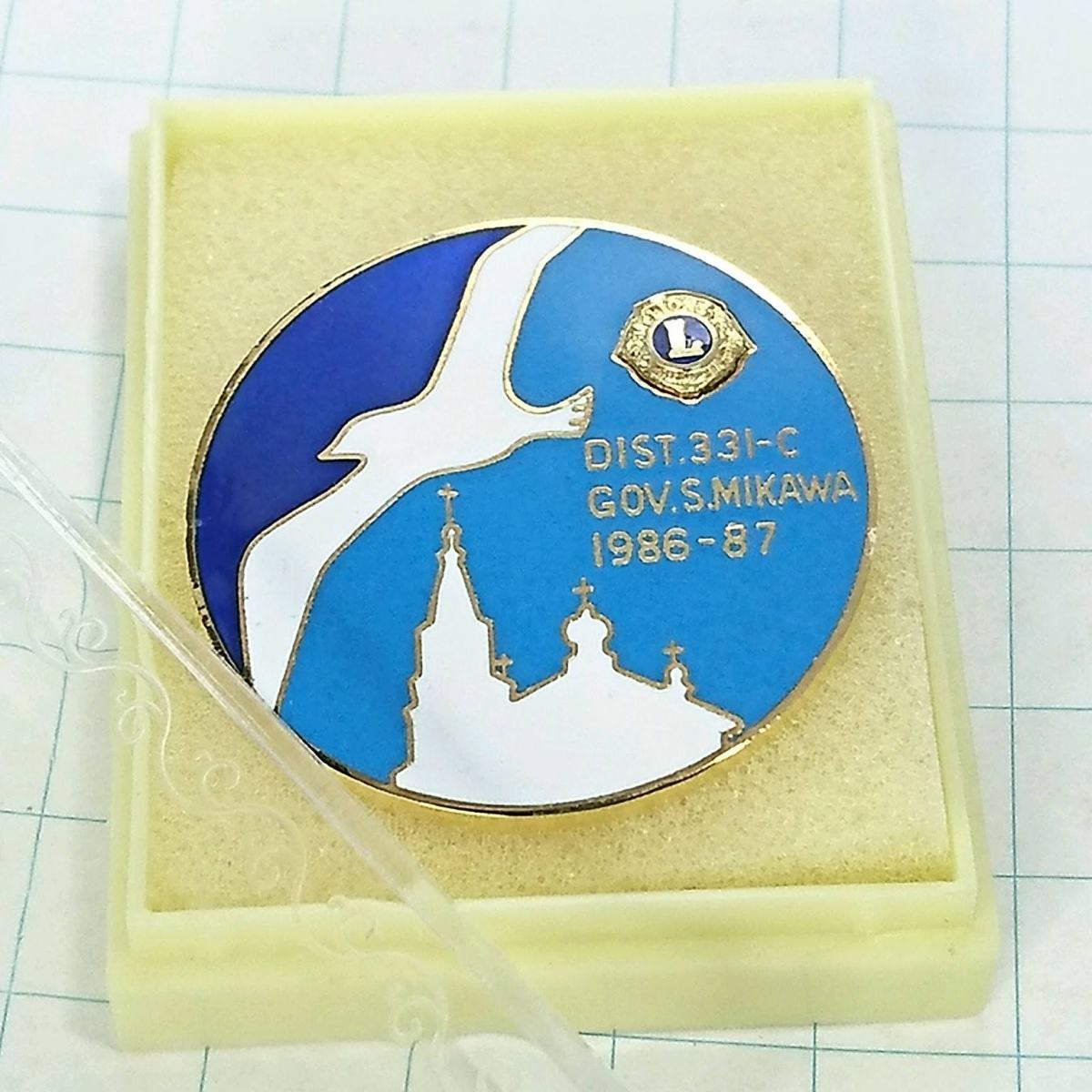 送料無料)北海道 昭和レトロ ライオンズクラブ 記念 ピンバッジ PINS ピンズ A06348_画像1