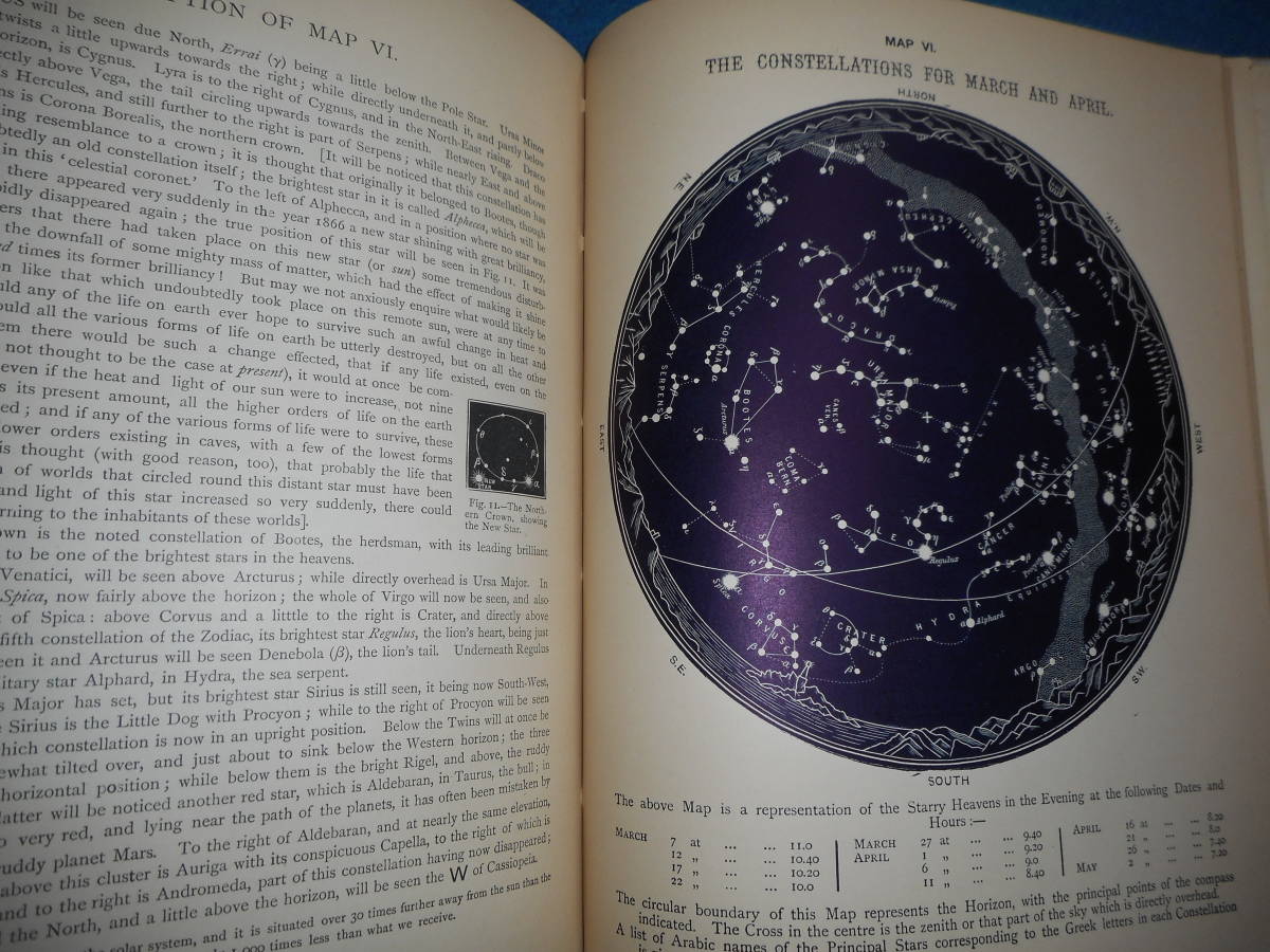 アンティーク、天球図、天文、Astronomy星図、天体観測1930年頃『星座とその見つけ方』星座早見盤 Star map, Planisphere,  Celestial atlas