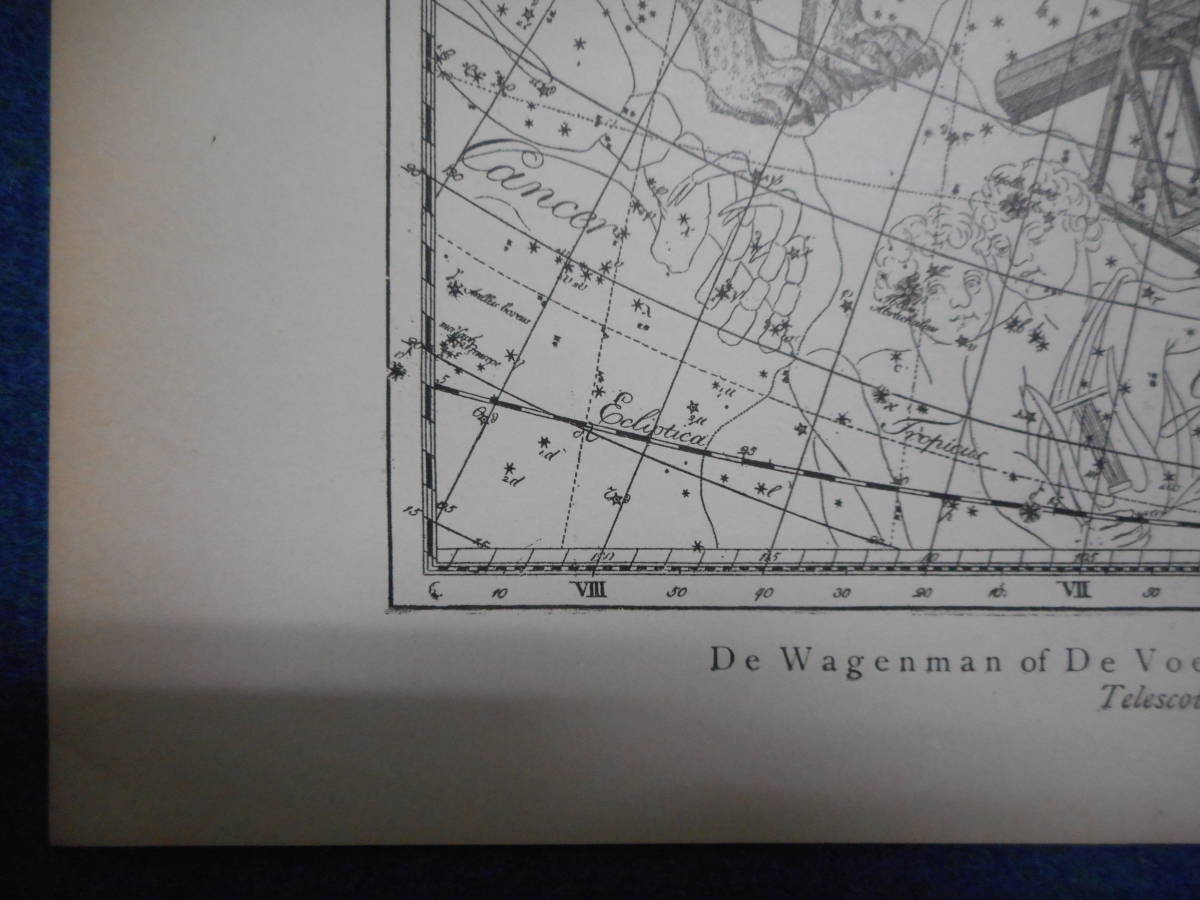  античный небо лампочка map, астрономия календарь . документ Astronomy звезда сиденье map .1801 год переиздание [bo-te. звезда map ulano graph .a5]Star map, Planisphere, Celestial atlas