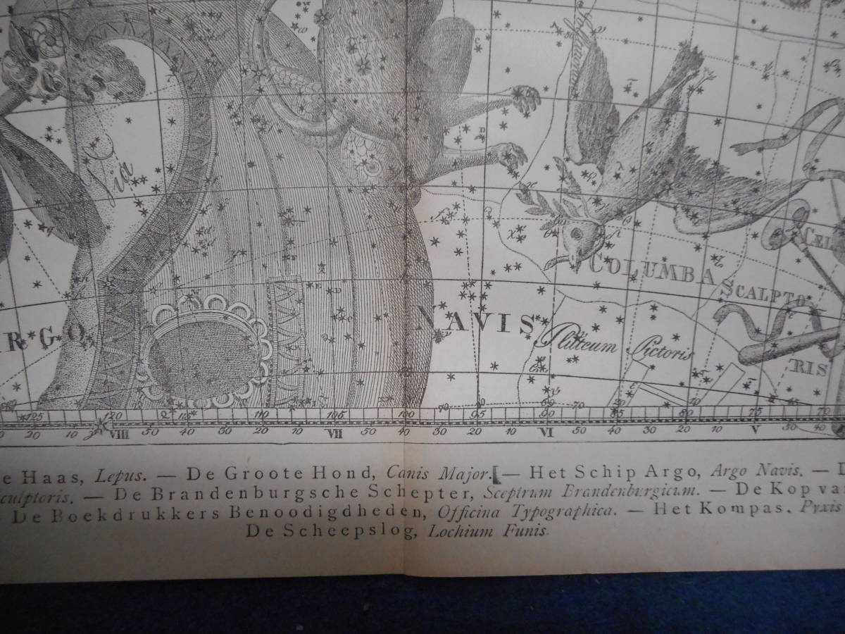 アンティーク天球図、天文暦学書Astronomy 星座図絵1801年復刻『ボーデの星図ウラノグラフィア16』Star map, Planisphere, Celestial atlas_画像7