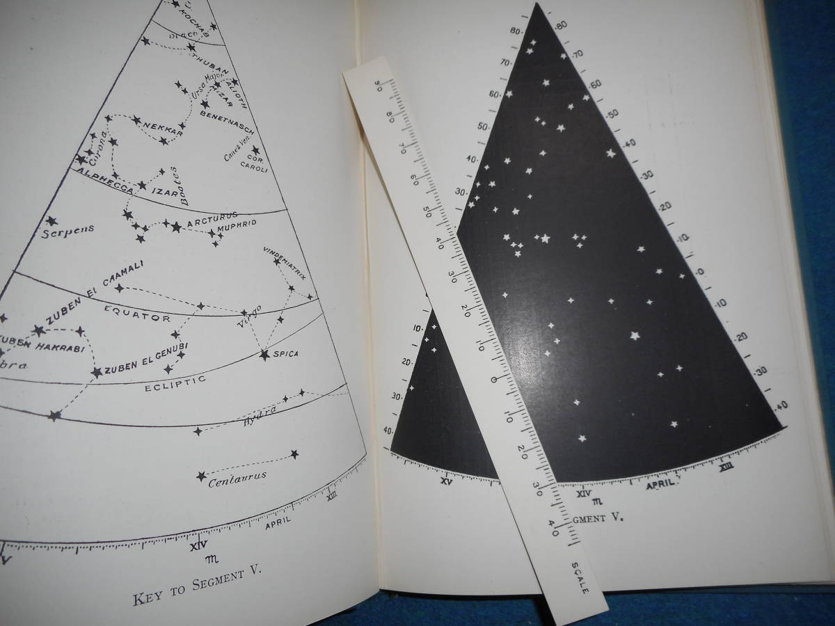 即決　アンティーク、天球図、天文暦学書Astronomy星図、洋書　天体観測1910年『こうもり傘星図』Star map, Planisphere, Celestial atlas_画像9