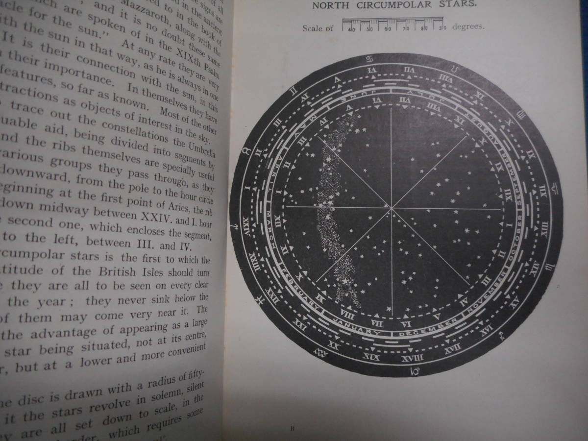 即決　アンティーク、天球図、天文暦学書Astronomy星図、洋書　天体観測1910年『こうもり傘星図』Star map, Planisphere, Celestial atlas_画像4