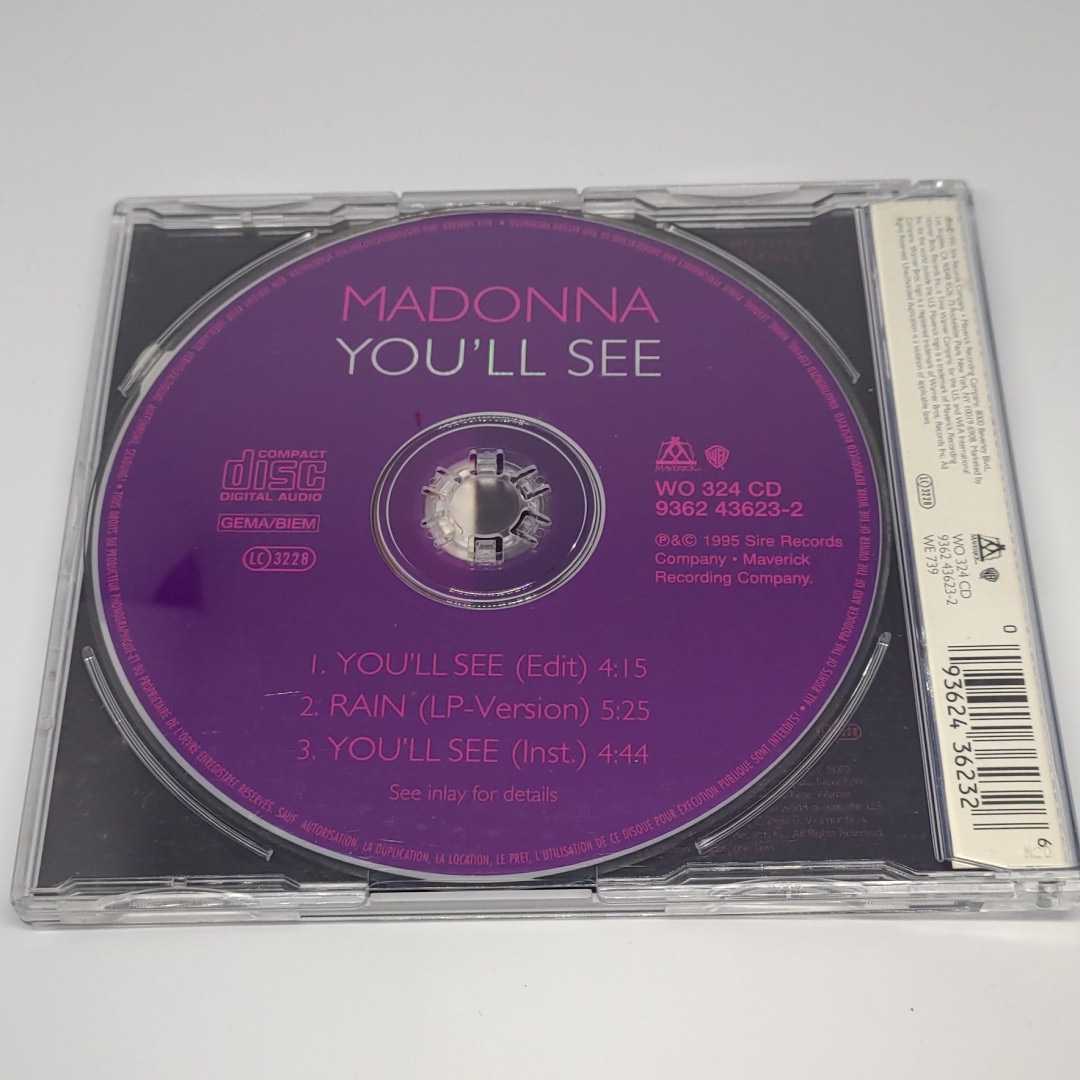 マドンナ「愛をこえて(ユール・シー)」 Madonna「You'll See」輸入盤 シングルCD 1995年発売　WO324CD 9362 43623-2 Maverick