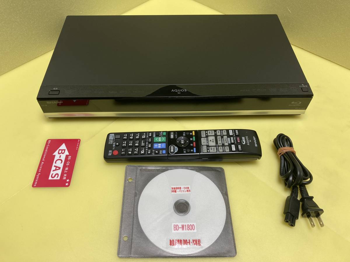 シャープ AQUOS ブルーレイレコーダー 2チューナー BD-W1800 | www