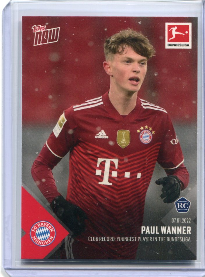 2021 Topps Now Bundesliga 112 Paul Wanner RC ヴァナー_画像1