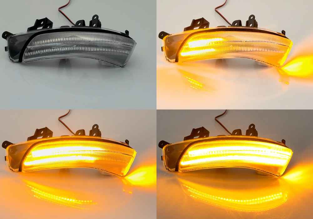 送料込 04 トヨタ 切替 流れる ⇔ 点滅 ポジ付 LED ウインカー レンズ クリア ドアミラー ランプ クラウン ハイブリッド マジェスタ 200系_画像2