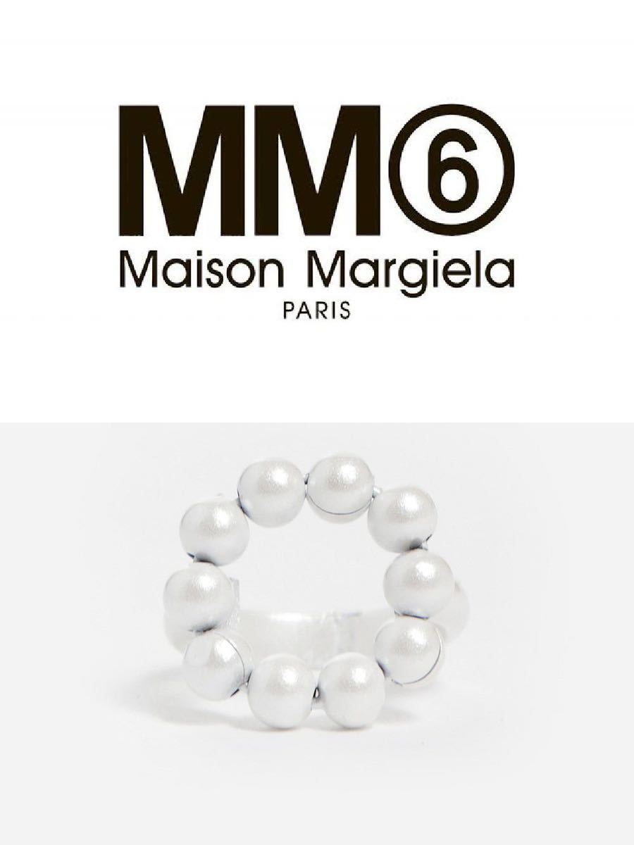 新品 MM6 Maison Margiela XSサイズ 約6号シルバー リング 指輪_画像1