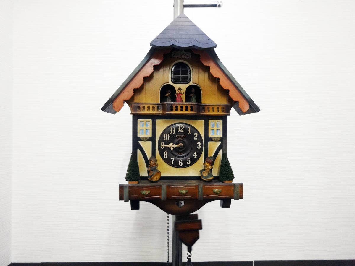 必見】 CITIZEN シチズン H-QP-539-1 からくり 掛時計 魅惑のワルツ 鳩時計 クォーツ ポッポ poppo アンティーク調 レトロ 