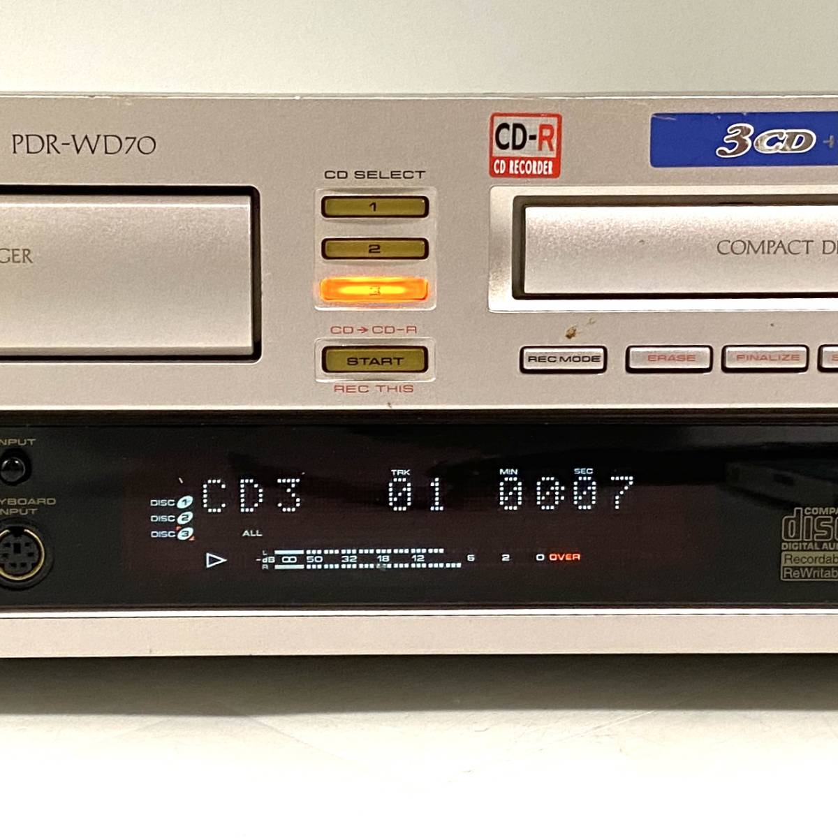 稀少銘機☆動作品】 Pioneer パイオニア PDR-WD70 CD レコーダー ダブル デッキ 3CD チェンジャー CD-R/RW  PWW-1171 PDR-WD7 後継機