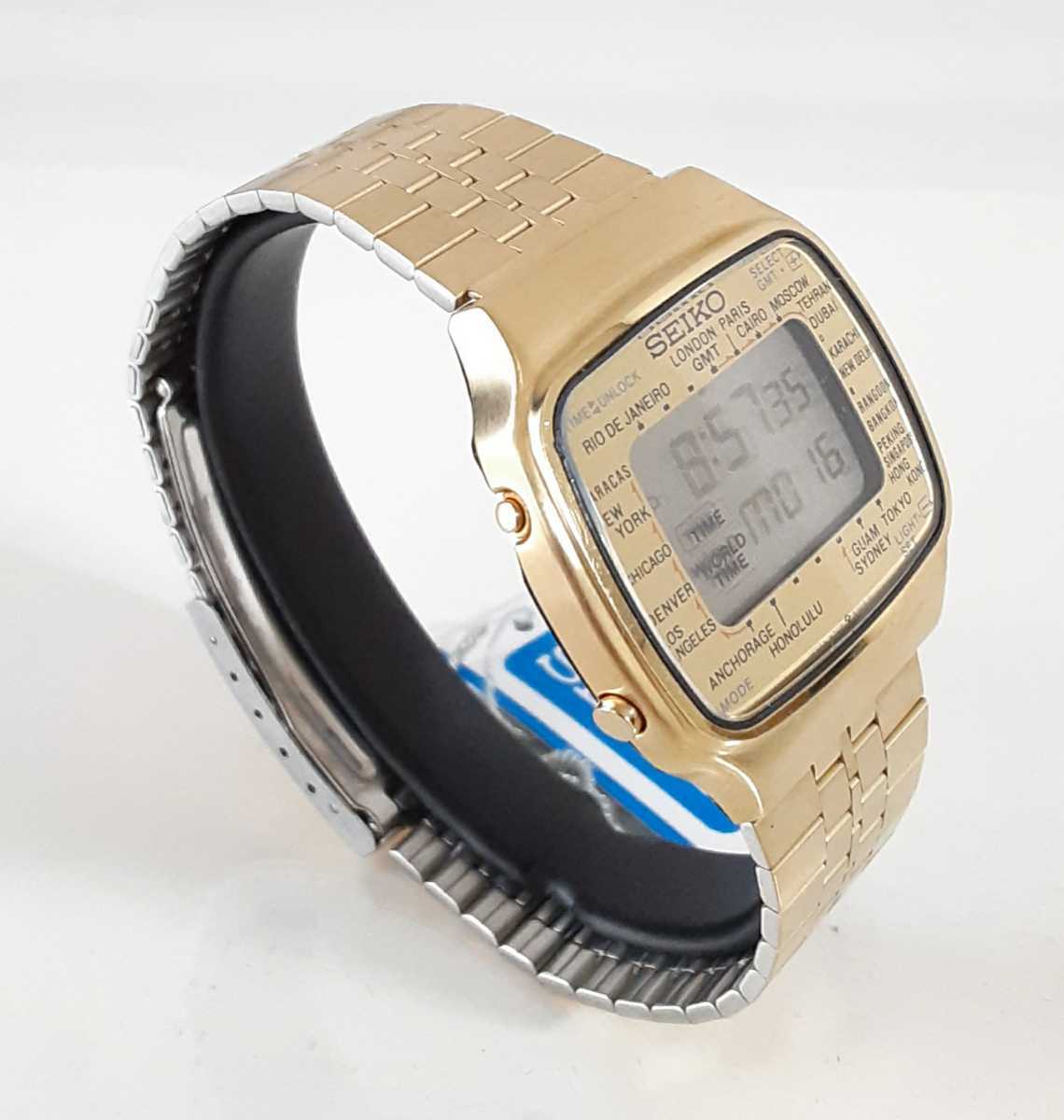 デッドストック SEIKO セイコー LC ワールドタイム デジタル 腕時計
