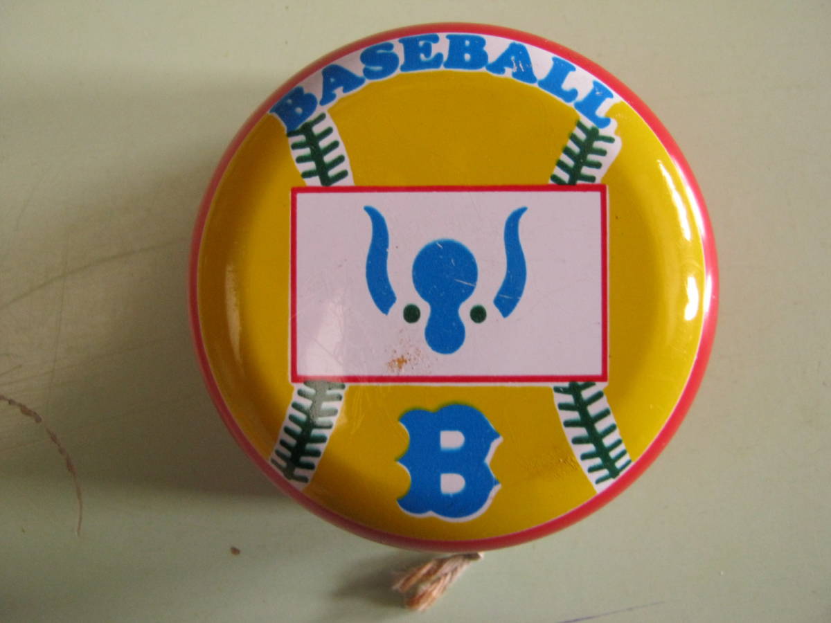 【BASEBALL（ベースボール）ヨーヨー（近鉄バファローズ）一部ブリキ製・1970年代駄菓子屋玩具】_画像1