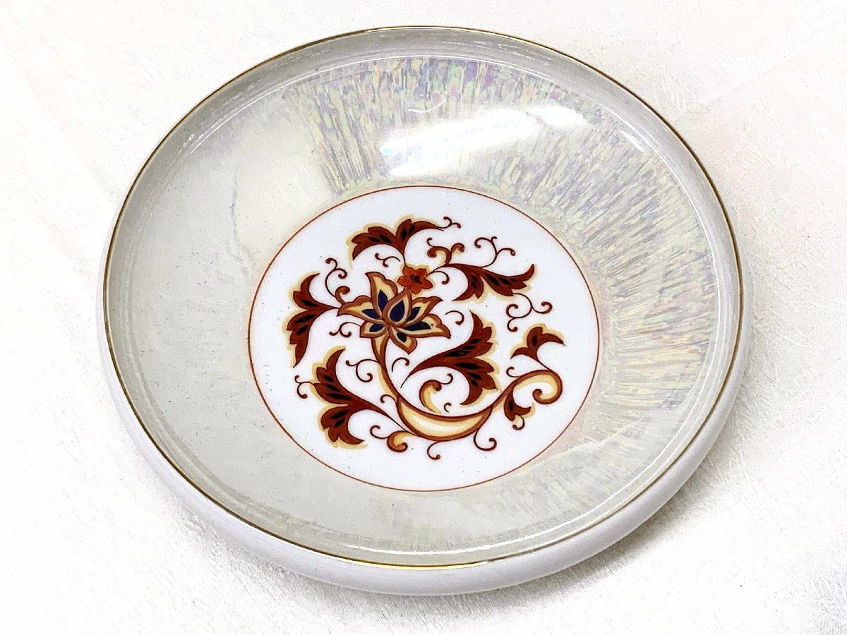 9372 SHOWA TOJIKI ビンテージ 中皿 中鉢 器 昭和レトロ 昭和硬質 激安通販の 御深井焼 輪花型 小鉢 向付 2客 食器