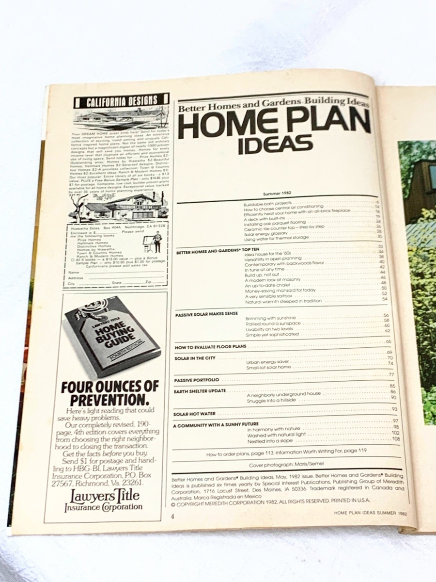 426A/1982年夏 Better Home and Gardens HOME PLAN IDEAS 家づくりのアイデア インテリアスタイル 海外雑誌 現状品_画像2
