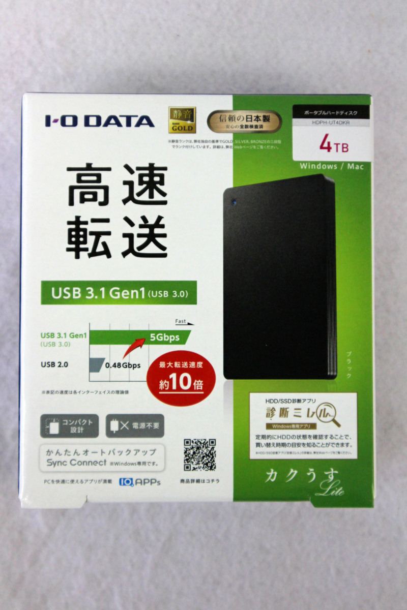 ◇未開封品◇I O DATA / アイ・オー・データ HDD HDPH-UT4DKR 4TB ...