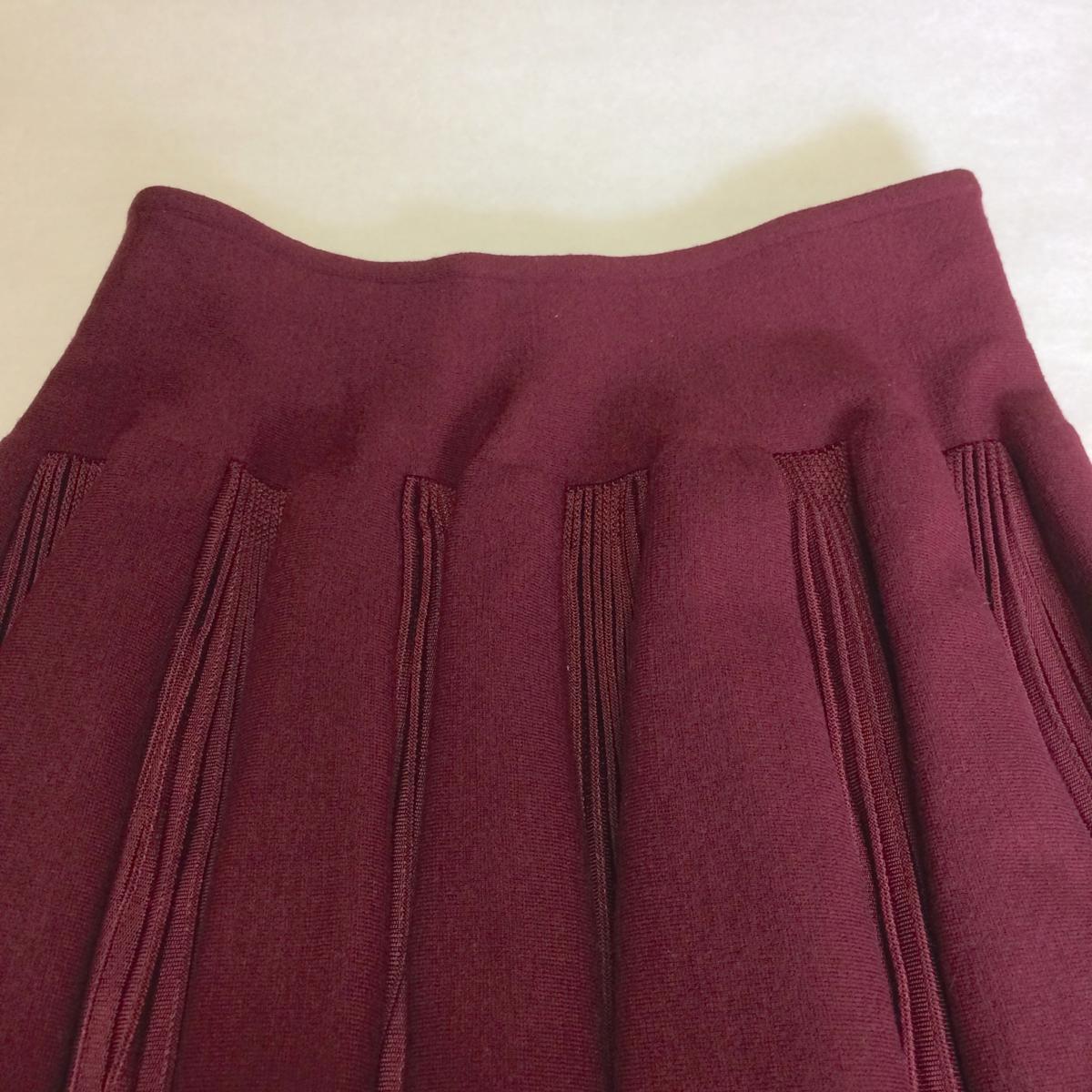 [ new goods ] ARAI a(ALAIA) pleated skirt 36 red Ron Herman service /01409