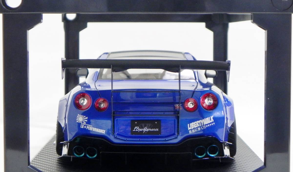 IG 2340 1/18 リバティーウォーク LB-WORKS Nissan GT-R R35 type 2 Blue イグニッションモデル LBWK ナックルライン_画像5