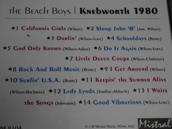 *The Beach Boys/Knebworth 1980★CD_画像3
