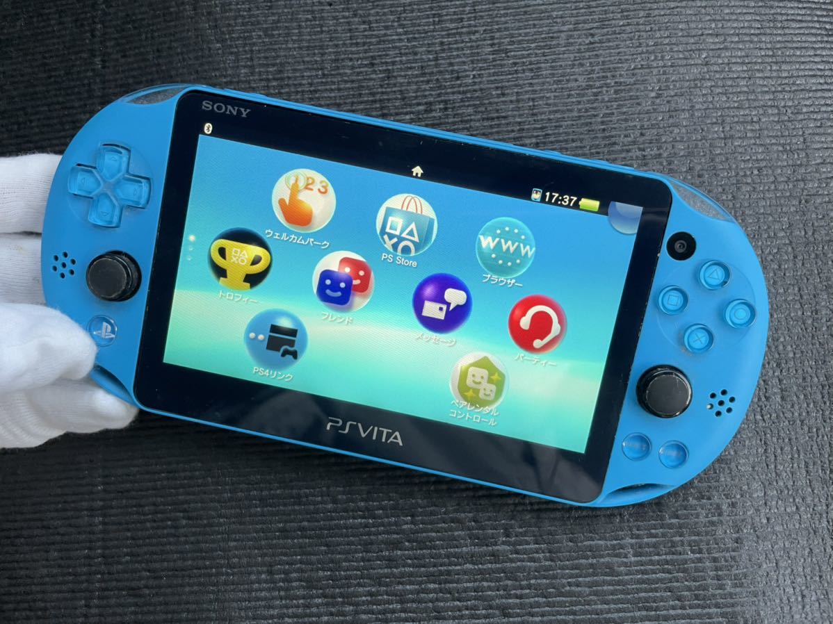1円スタート ソニー SONY PSVITA PCH2000 ブルー メモリーカード16GB