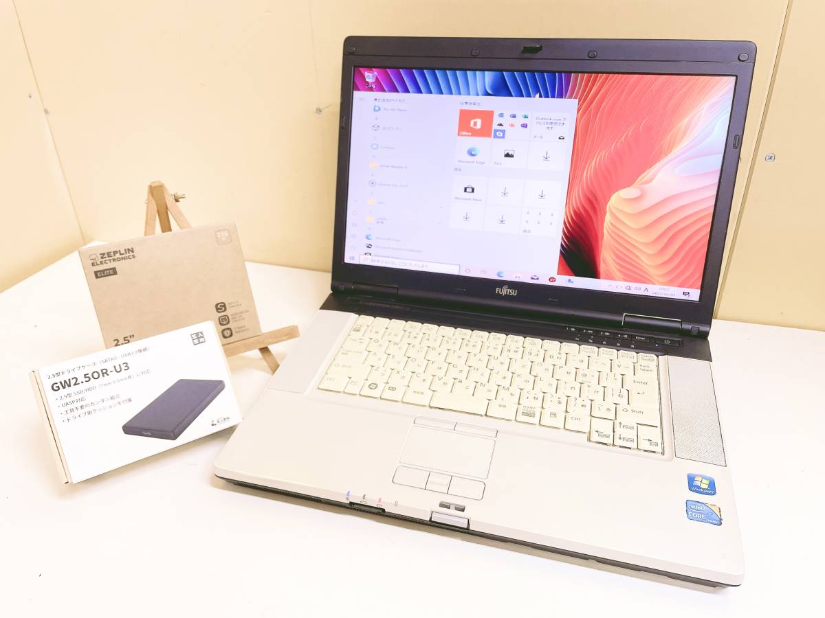 最強i7+爆速新品SSD256GB+HDD320GB] 富士通 LIFEBOOK E780/A core  i7-3.33GHz(ターボ)/メモリ4GB/office2019 HB/DVD/HDMI/WIFI